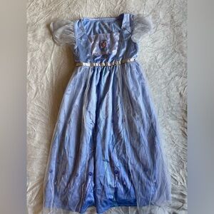 Frozen Disney Light Blue Dress with Character Print